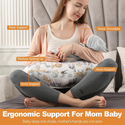 Pregnancy Pillow,Multifunctional Nursing Pillow Washable Breastfeeding Pillows (Type A)