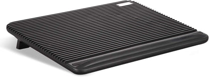 Laptop Cooling Pad, Coolertek USB Powered Laptop Cooler, 2 Blue Silent Big Fans, Height Adjustable Non-Slip Laptop Stand with Dual USB 2.0 Ports, Fits 11-17 Inch Notebook - Black (N2)