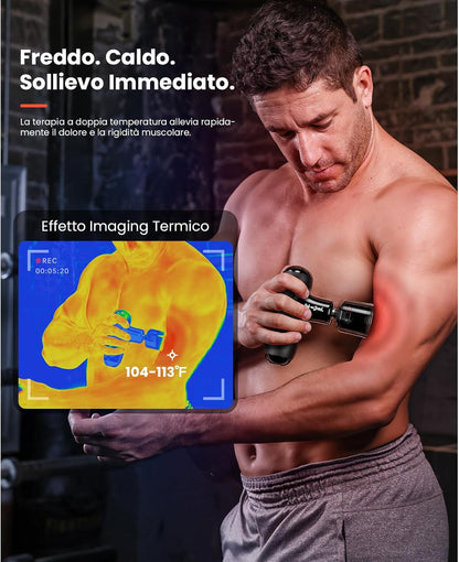 Mini Massage Gun with Heat and Cold, Bob and Brad Q2 Pro Pocket Gun for Deep Tissue Massage, Ultra Quiet Portable Percussion for Pain Relief and Recovery