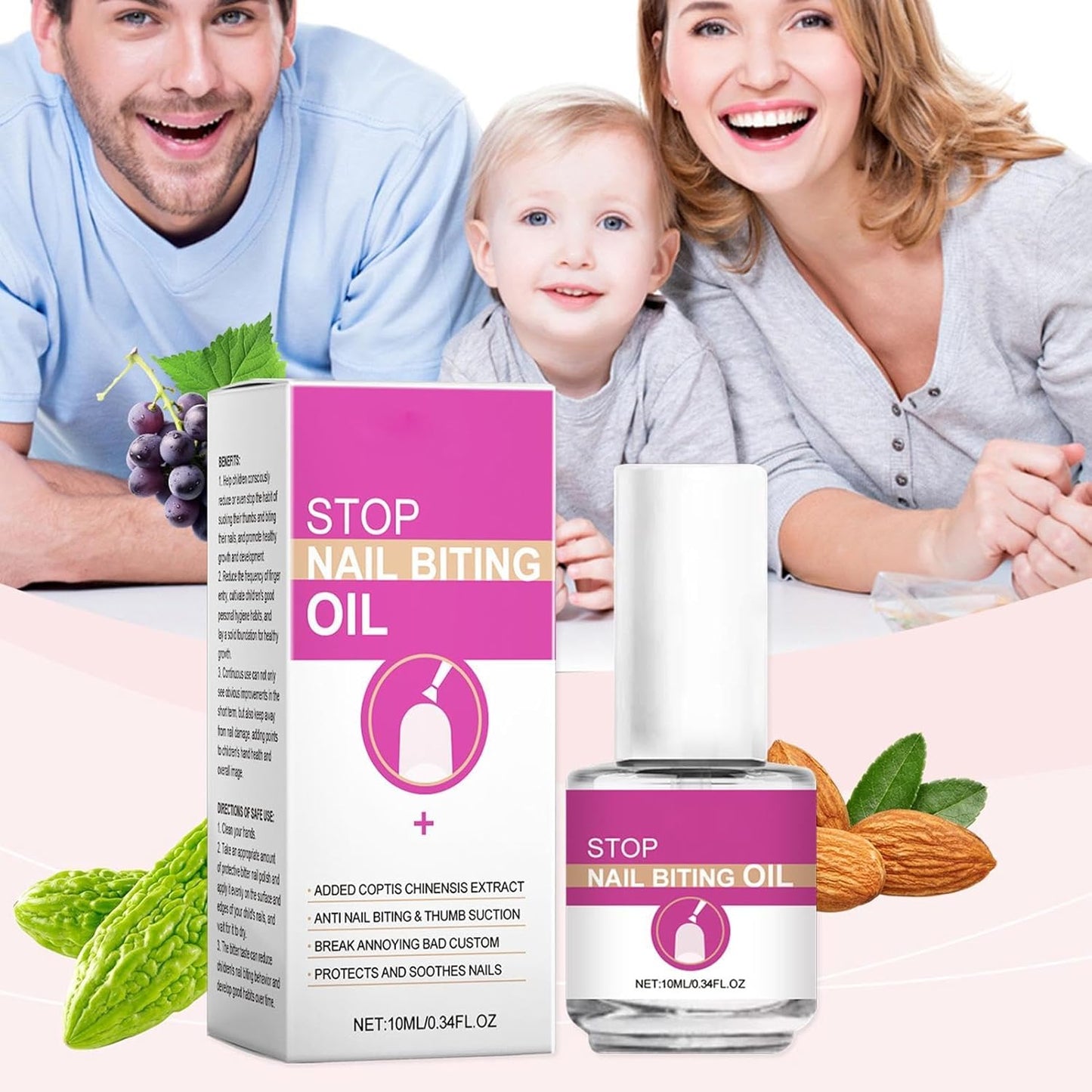 Stop Nail Biting Kids - Anti Nail Biting Nail Oil | Nail Care, Safe & Effective Solution for Nail Biting Prevention, No Bite Nail Polish