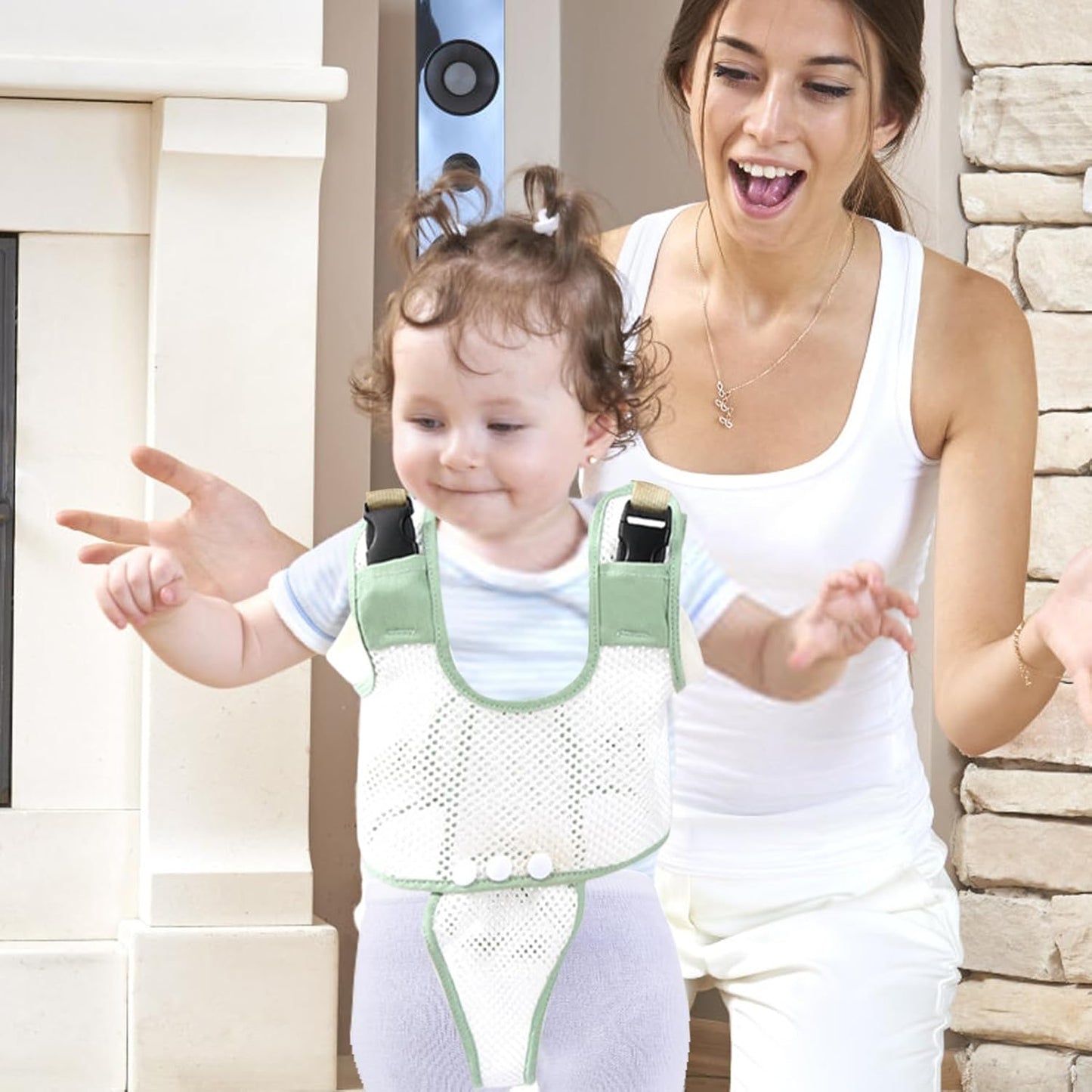 Baby Walking Harness, Safe Adjustable Walking Belt for, Learning Walker Safety Assistant Tool 10.63x19.69 inches for Kids Boys Girls, Ideal for Parents, Family Use