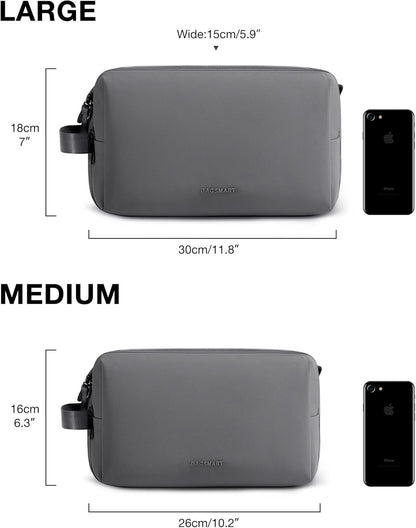 BAGSMART Toiletry Bag for Men, Travel Toiletry Organizer Dopp Kit Water-Resistant Shaving Bag for Toiletries Accessories, Grey