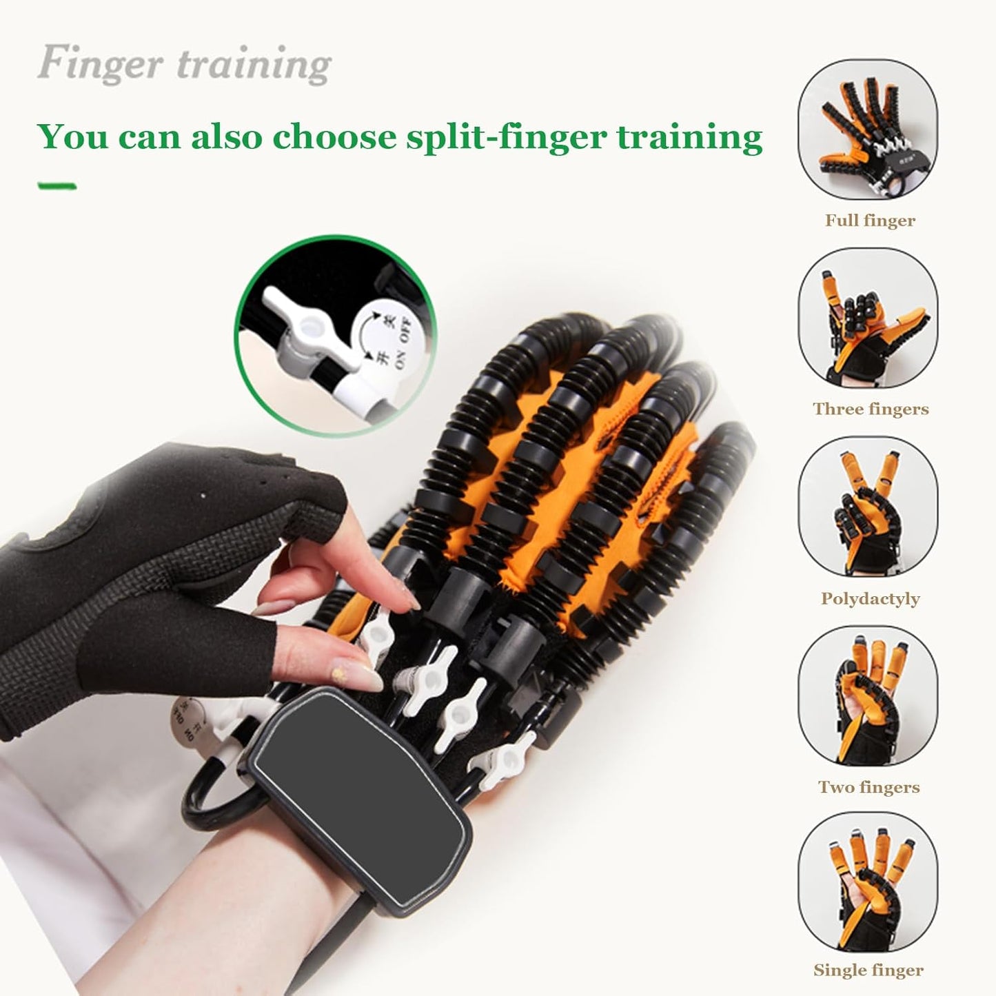 XGXHIN Robotic Hand Rehabilitation Gloves for Stroke, Finger Training Device with Adjustable Strength for Hemiplegia Recovery