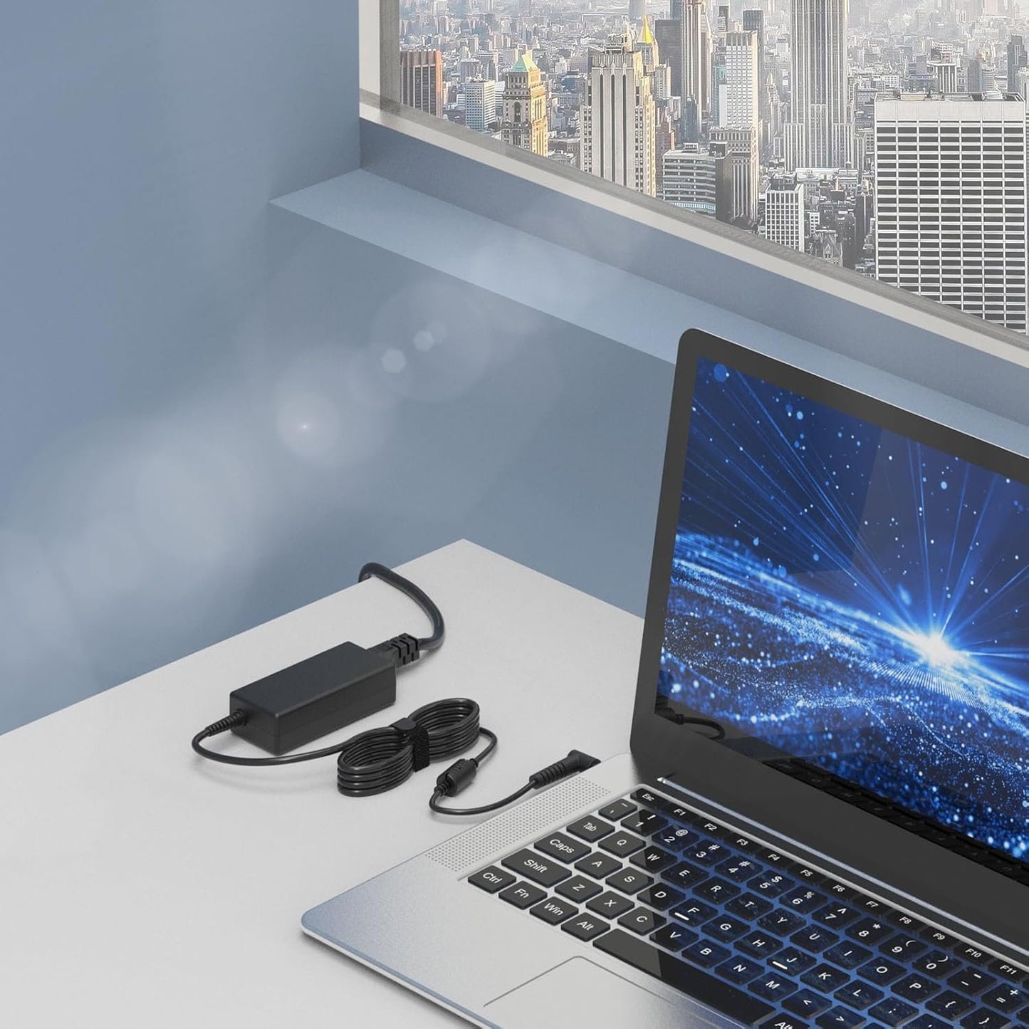 Hafiuege 65W 45W Universal 19V Laptop Charger AC Power Adapter for Asus Acer Aspire 1 3 5 Compatible Some HP Toshiba; Samsung IBM ComPad Sony Ultrabook Notebook Chromebook Monitor Supply