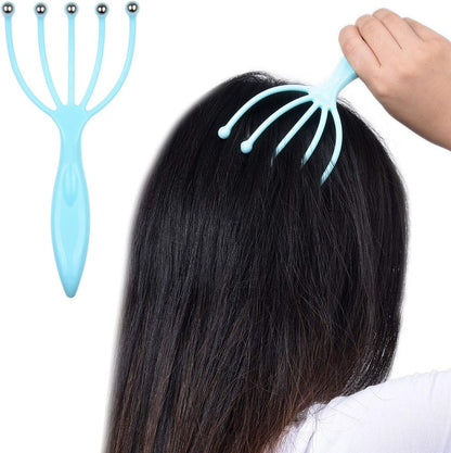 Scalp Massage Kit - 2x Scalp Scratcher, 1x Roller Ball Claw Massager and 1x Shampoo Massage Brush - Relaxes and Rejuvenates - Stimulates Blood Circulation - Keeps your Scalp Clean and Healthy