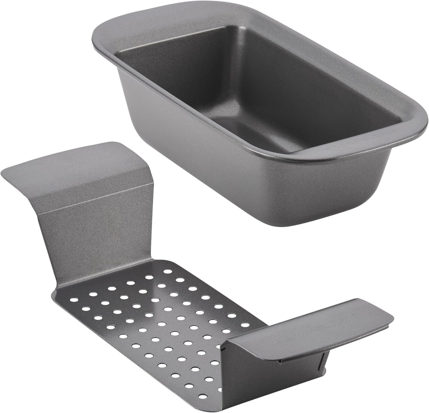 Rachael Ray 47364 Meatloaf Pan, 9" x 5", Gray