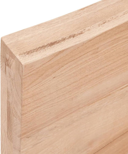 Solid Wood Tabletop with Live Edge, Light Brown, 140 x 40 x (2 to 6) cm, Replacement Top for Kitchen Dining Table, Coffee Table, Desktop Surface, Countertop