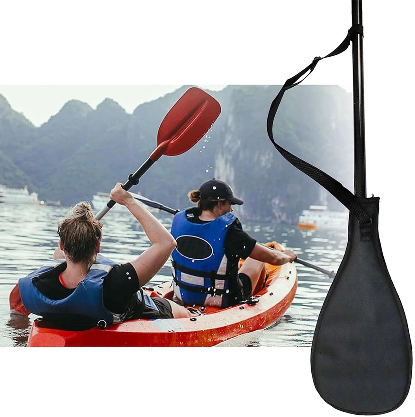 Kayak Paddle Storage Bag – Waterproof Paddle Carry Case with Shoulder Strap, Lightweight Portable Paddleboard Equipment Holder for Canoeing, Boating, Rafting, Outdoor Travel, Gear Bag for Water
