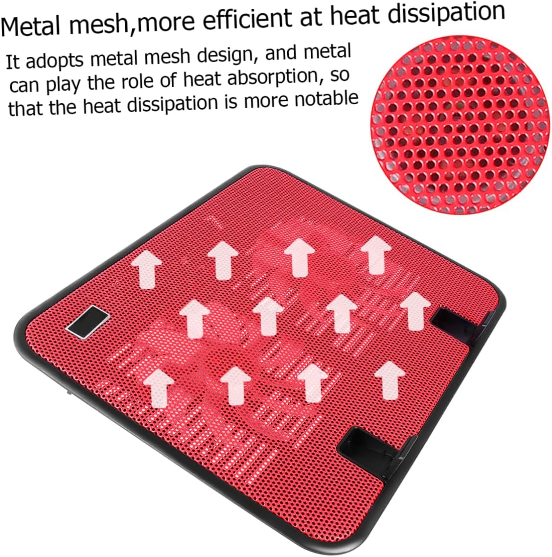 Tofficu 5V Laptop Cooling Pad Stand with Dual USB Fans Angles for Enhanced Airflow Lightweight Portable Design for Optimal Laptop Use