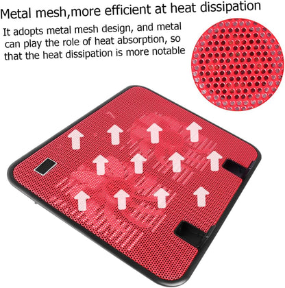 Tofficu 5V Laptop Cooling Pad Stand with Dual USB Fans Angles for Enhanced Airflow Lightweight Portable Design for Optimal Laptop Use