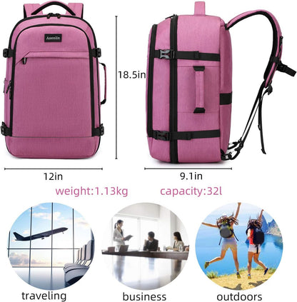 Asenlin 40L Travel Backpack ，17 Inch Laptop Backpack Flight Approved Luggage Carry On Water Resistant Computer Backpack