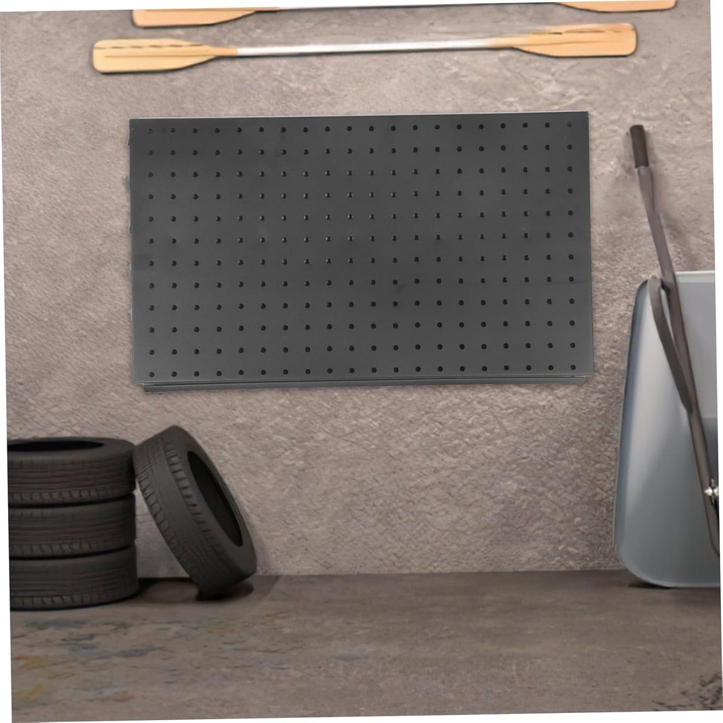 TEHAUX Pegboard Panel Storage System for Garage Workbench Sturdy Utility Organizer Wall Mounted Tool Display Durable Resistant for Efficient Workspace Organization