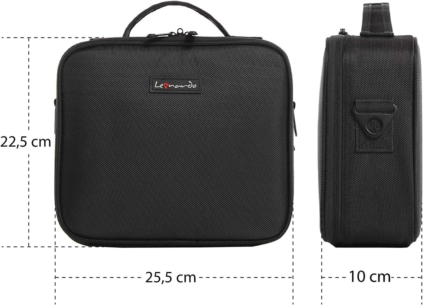 Leonardo LEO50819 Makeup Case Small Professional Makeup Bag for Travel Cosmetics for Make-up Artist Small without Mirror