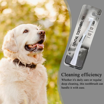 Dog Toothbrush, Kitten with Soft Bristles, Non-Slip Pets Oral Cares Brush, Teeth Cleaning Tool, Gentle Pet Grooming, Home Care and Hygiene for Dogs and Cats, 16.8x1.9x0.8cm