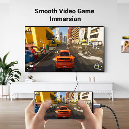 UGREEN 4K@60Hz USB C to HDMI Cable 2M, Type C Thunderbolt 4/3 Video Adapter for Home Office Compatible with iPhone 16/15 Pro Max Plus, MacBook Pro Air iPad Pro, XPS, Galaxy S24, Steam Deck