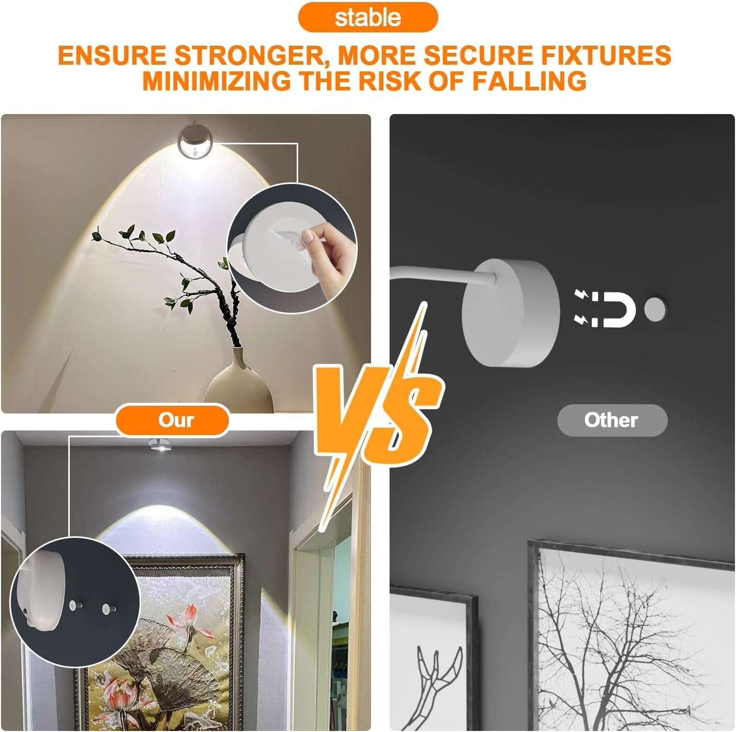 Picture Lights for Wall Battery Operated Art Lighting for Paintings Wireless Rechargeable Gallery Wall Light (White-1pc)
