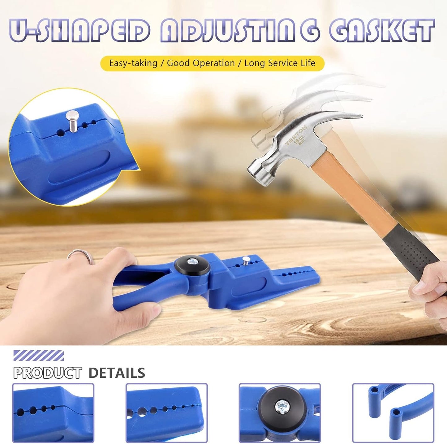 Swpeet Plastic Tamper Finger Joint Pliers, Safety Plastic Pliers Secure Nails Anti-smashing finger Joint Pliers for Hammering Nails More Safety