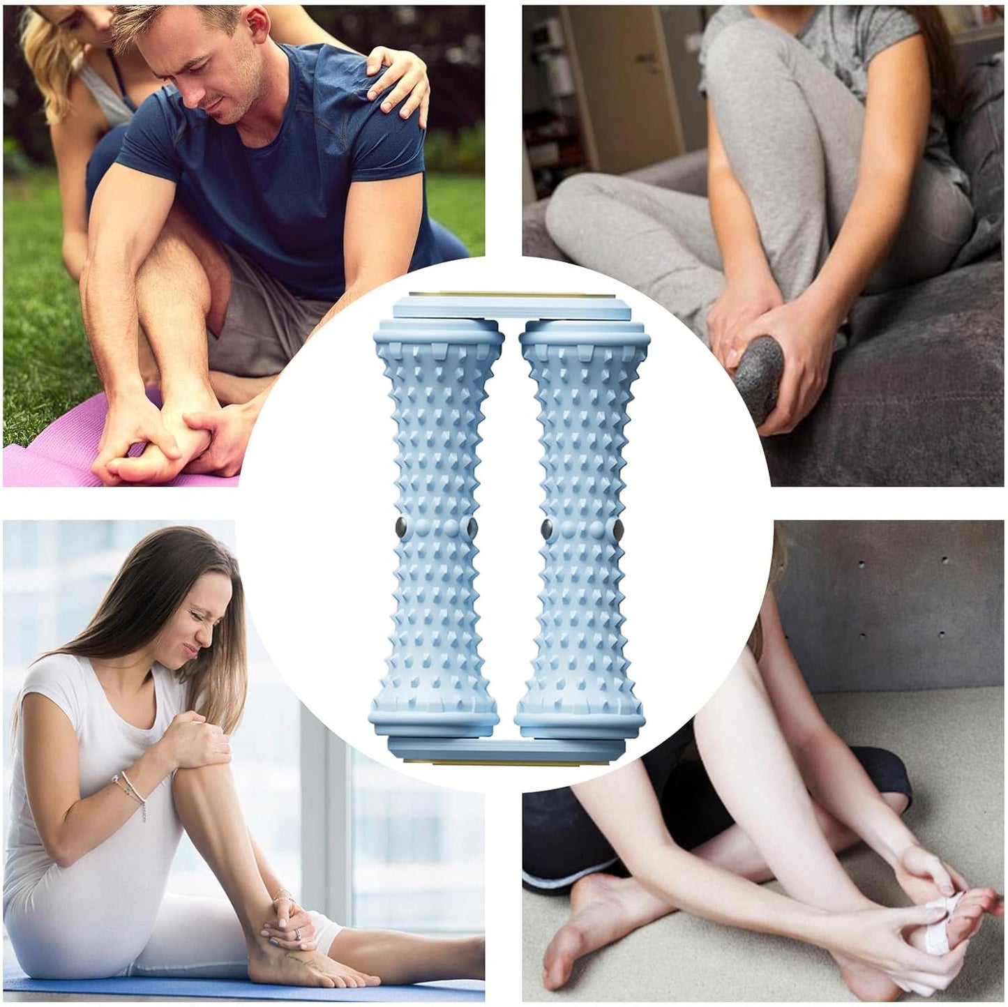 Rullo Per Piedi - Massaggiatore Plantare Riflessologia | Rullo Antiscivolo Portatile per Casa Palestra Viaggio Benessere Anziani Relax Post Allenamento