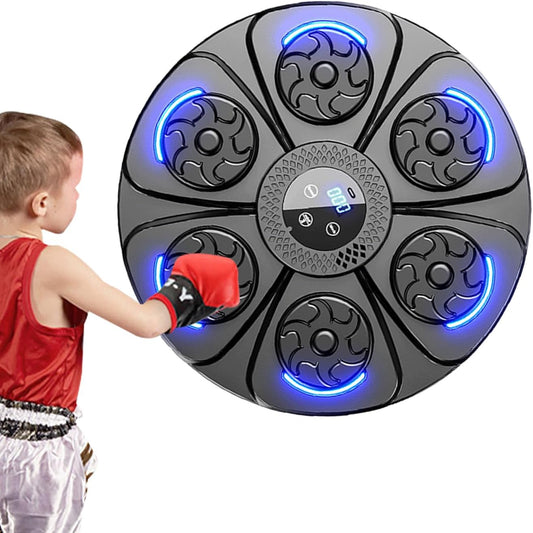 Music Boxing Machine, Smart Workout Punching Trainer, Wall-Mounted Fitness Boxing Machine, Interactive Exercise Punching Pads with LED Lights, High-Tech Punching Trainer for Home Workouts and Fitness