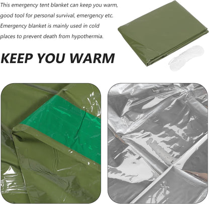 Outanaya Emergency Survival Shelter Tent Multi Functional Camping Tent Thermal Blanket for Hiking and Emergency Situations Lightweight Compact