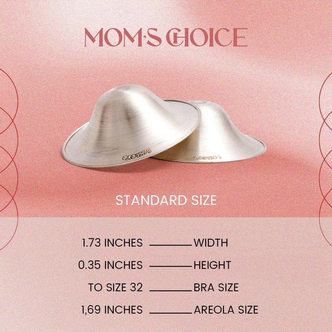 BABYHIG The Orginal Silver Nursing Cups â€“ Silver Nipple Shields for Breastfeeding - Nipple Guards Protector for Breastfeeding - Nipple Shields for Nursing Newborn â€“ Nickel Free â€“ 925 Silver