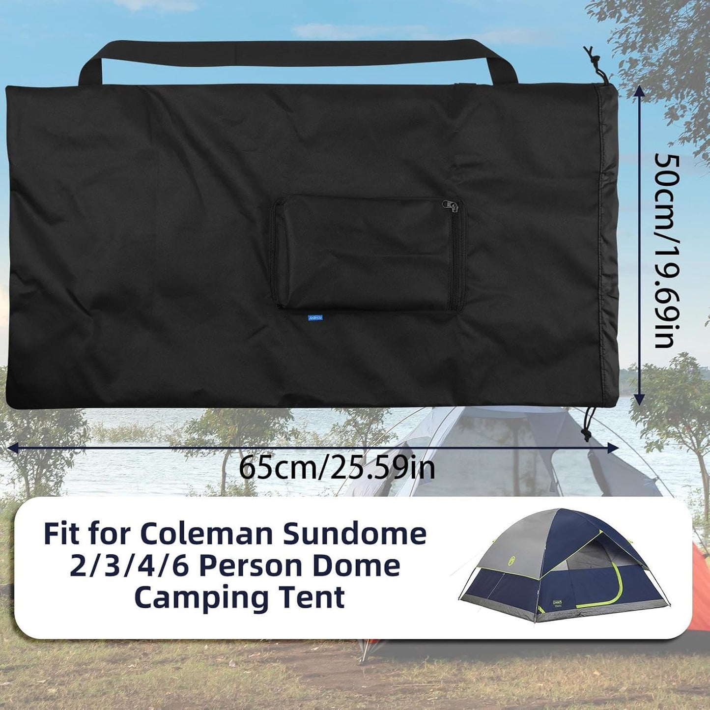 Tent Bag, Foldable Travel Luggage Carrier, Waterproof Tent Storage, Heavy-Duty Outdoor Gear Organizer, Adjustable Shoulder Strap, For Camping, Hiking, Fishing, Easy Transport