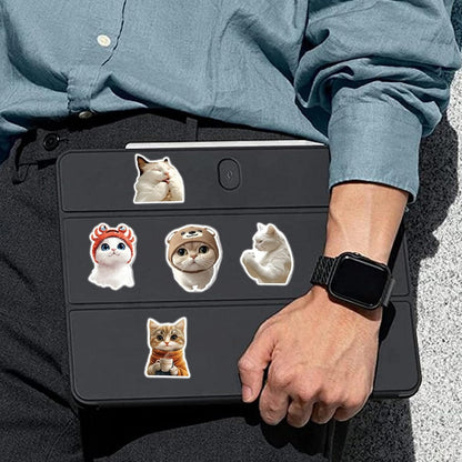Cat Stickers, Cute Cat Stickers | Cute Animal Stickers - Waterproof Decorative Secals Favors for Teens Adults Girls Boys