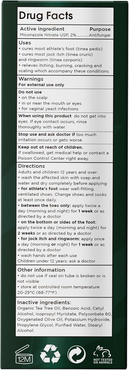 Terramed Just Think Comfort Foot Spray with Tea Tree Oil | Antifungal Treatment for Jock Itch, Nail Fungus & Ringworm | Fast Absorbing & Deep Penetrating Relief | Soothes Itching & Burning | 120ml