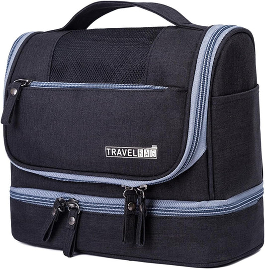 Travel Storage Bag, Compact Travel Organizer, Home Travel Organizer, Toiletry Storage Bag, Travel Hygiene Kit, Wet Dry Organizer, Travel Bag Storage with Hook for Home Travel