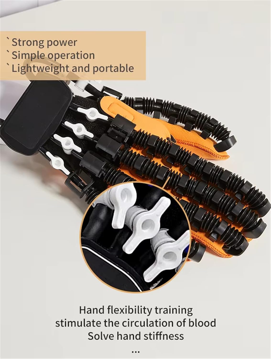 XGXHIN Guanti Robot di Riabilitazione Hemiplegia, Finger e Hand Funzione Recupera Attrezzatura di Allenamento, Tempo e Intensità Regolabili