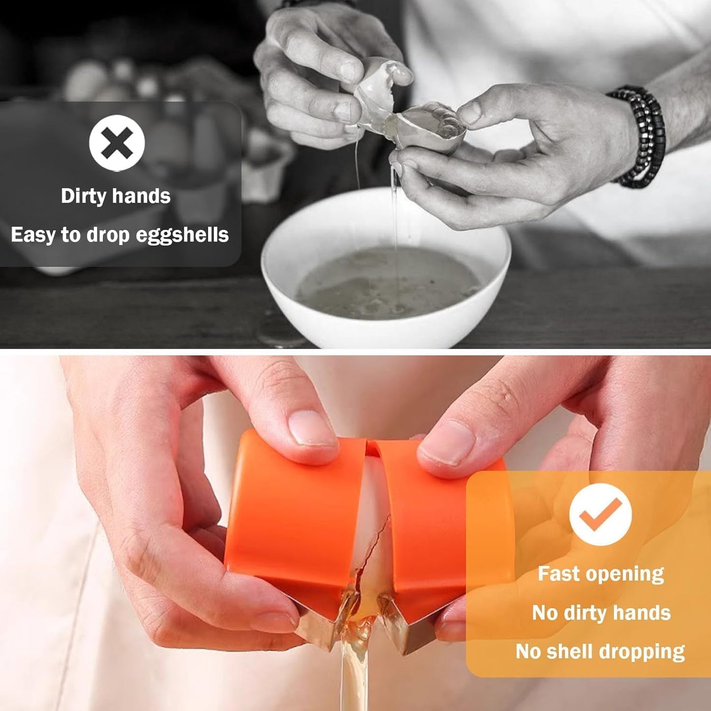 Egg Shell Opener, Raw Egg Peeling Tool, Handheld Portable Egg Peeler, Egg Peeler for Kitchen and Restaurant, Frying Egg Peeling Gadget.