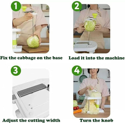 Cabbage Slicer Chopper - Manual Vegetable Cutter Tool, Stainless Steel Blade | Handheld Food Shredder Cutter Compact Salad Maker Used in Kitchen, Prep Setup, Home, Cooking Arrangement, Kitchen Helper