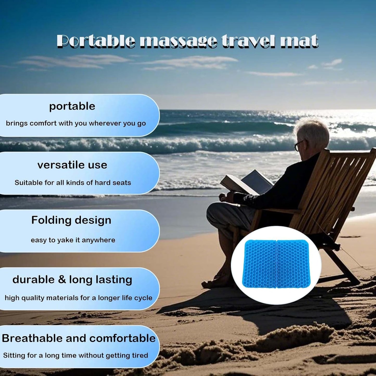 Loimon Portable Travel seat Cushions for Airplanes, Breathable Comfortable Seat Cushion,for Home,Office Chair, Car,Outdoor