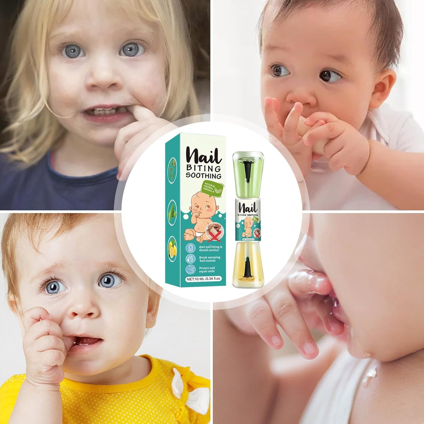 No Bite Nail Polish - Kid's Bitter Tasting Nail Anti-Biting Liquid - Mild And Safe Nail Care Tool Nail Biting With Bitter Polish | Nourishing Nail Care Tool For Kids, Teens, Adults