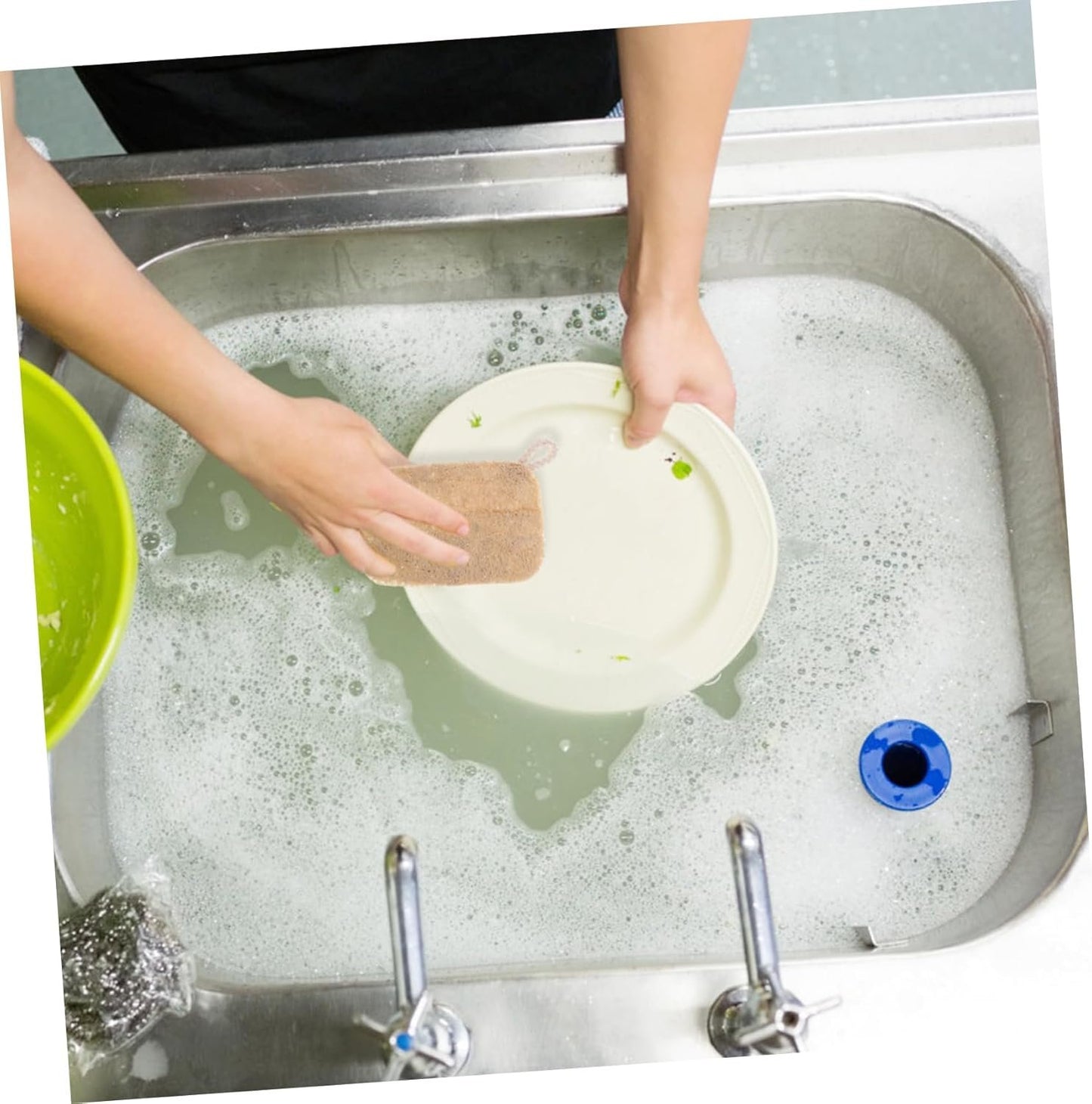 Vaguelly 10pcs Natural Loofah Dish Sponges for Kitchen Soft Non Abrasive Dishwashing Scrubber for Stubborn