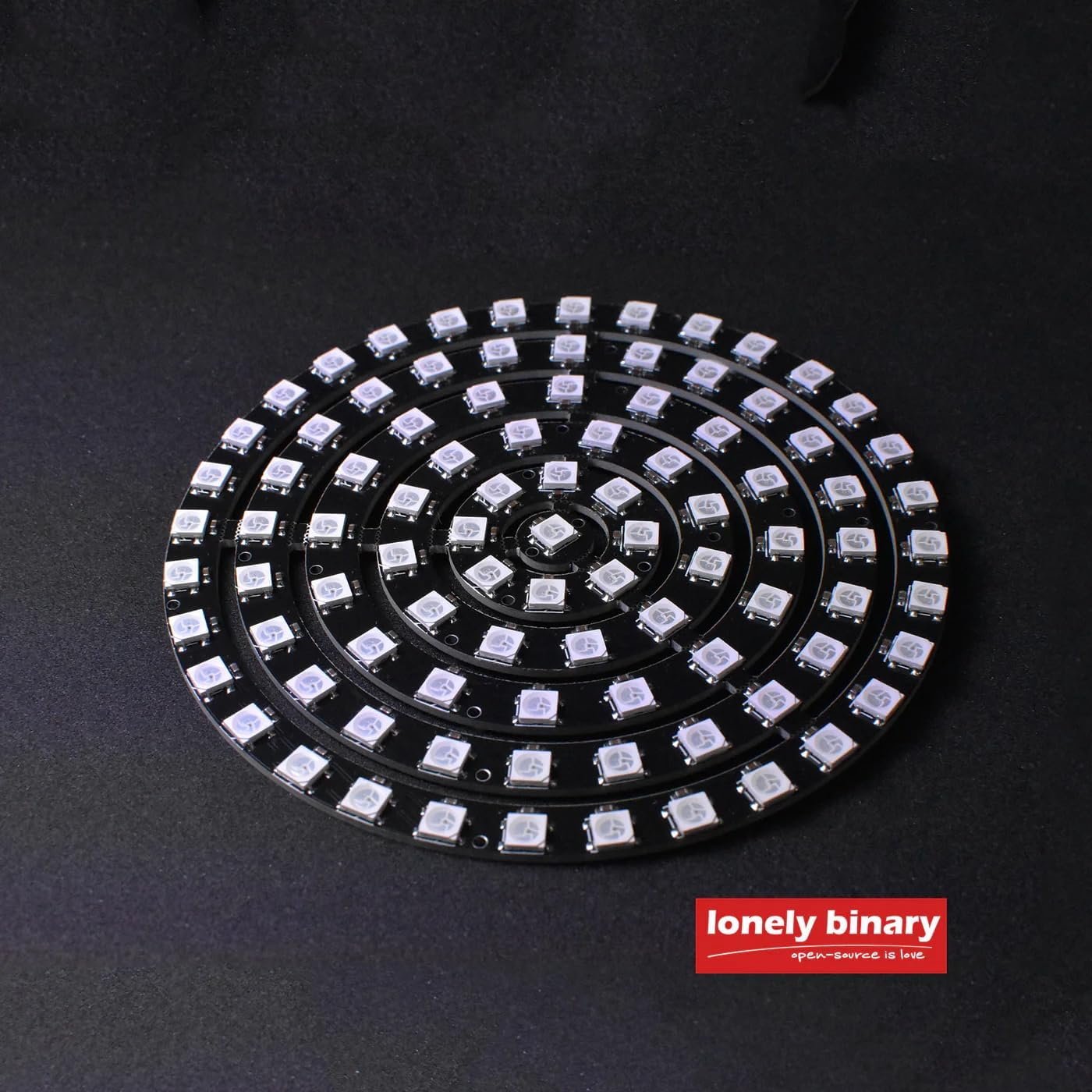 Lonely Binary 6-Pack WS2812B RGB LED Ring Set â€“ 93 Individually Addressable 5050 RGB LEDs, Modular Circular Dream Color Rings (110mmâ€“10mm) DC5V for Arduino, ESP32, Raspberry Pi, LED Art & DIY Projects