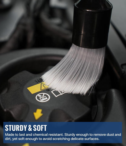 Car Exterior and Interior Detail Brushes, Scratch Free Auto Cleaning Brush Kit, Soft Synthetic Bristles Detailing Brush, Car Care Cleaner Duster Supplies Set for Vehicles Wheels, Vent