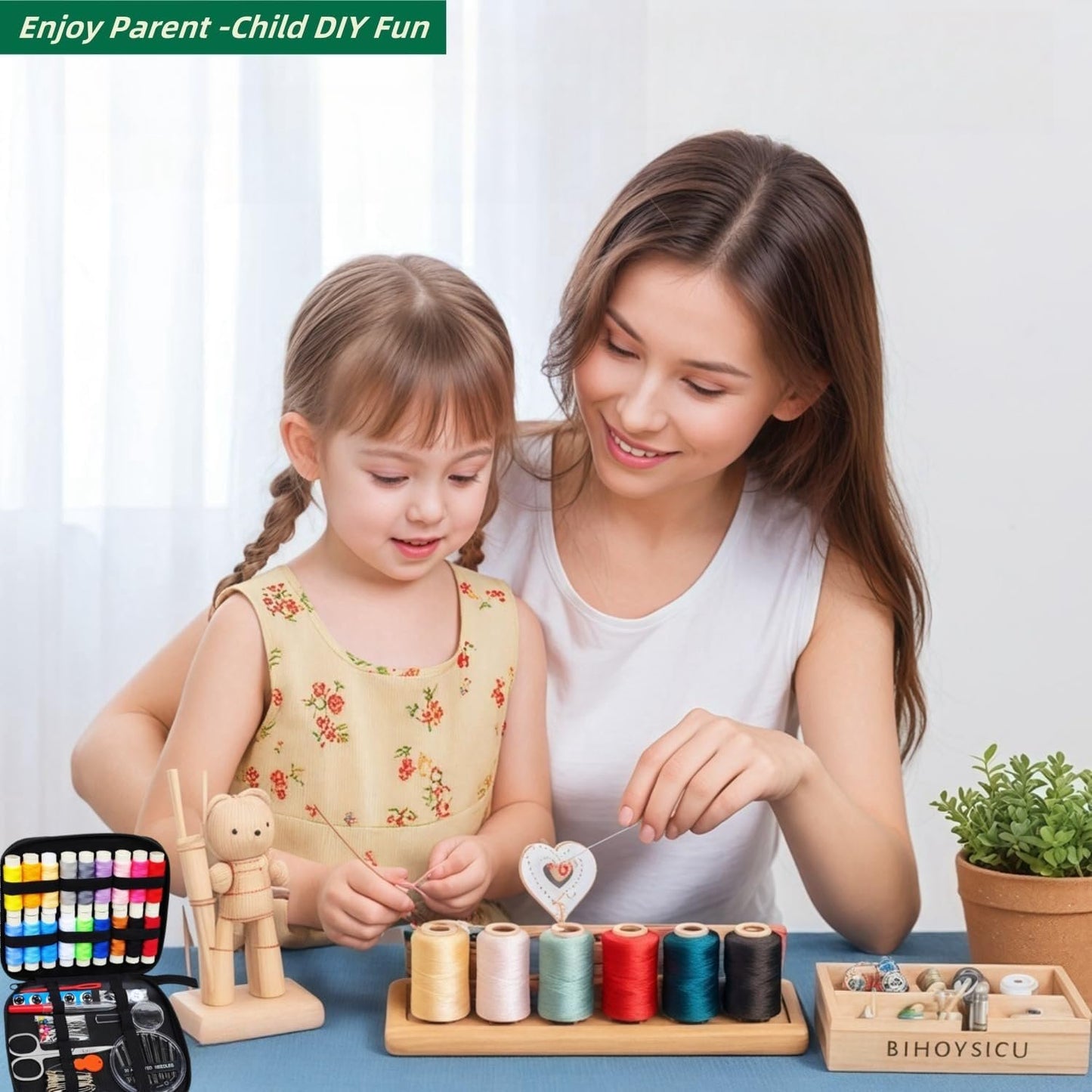 Portable Sewing Kit for Traveler Adults Kids Teens Beginner Mom Grandma,Mini Sewing Supplies Accessories Contains Thread,Needles,Scissors,Measuring Tape, Dorm Room Essential,Emergency Repair,Home DIY