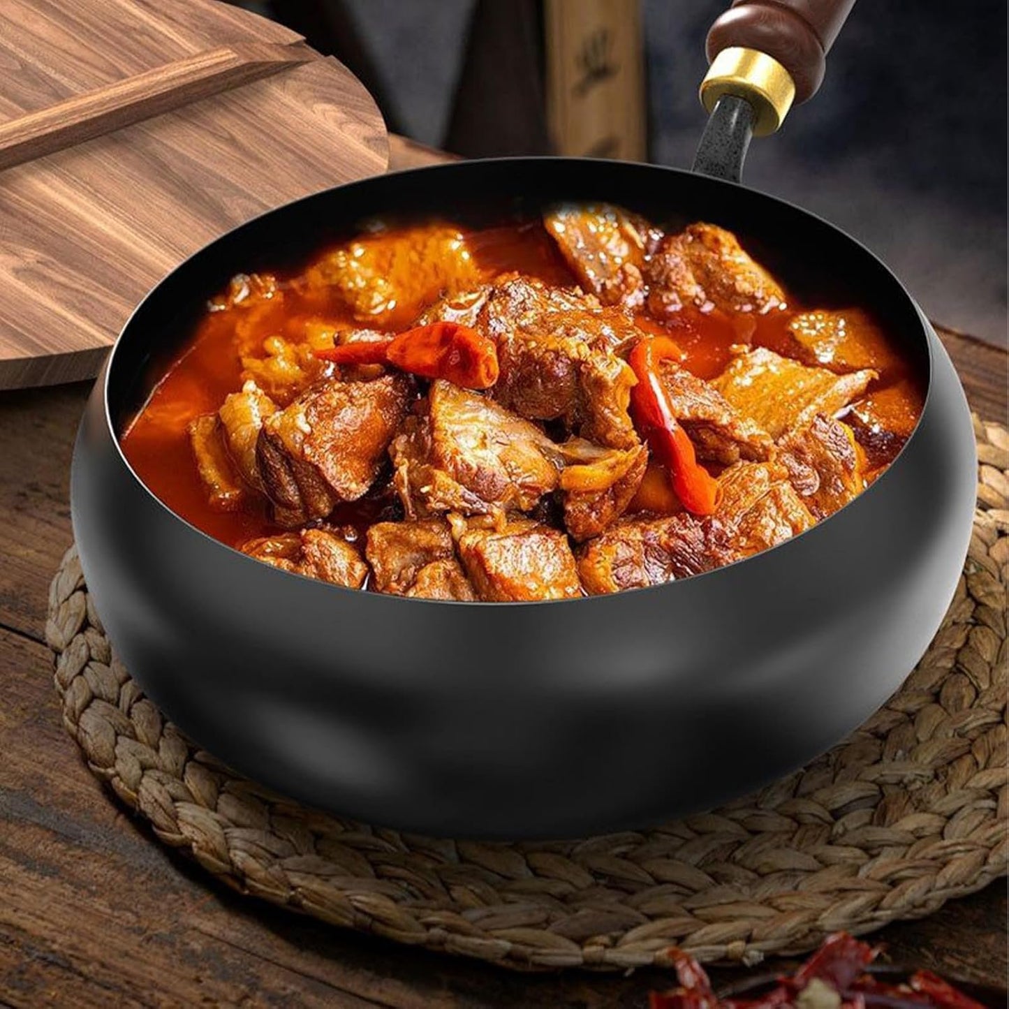 Soffriggere la padella con coperchio, padella con coperchio | Pentola per zuppa non stick sicura riutilizzabile con coperchio | Utensili da cucina e gadget per friggire, friggere, stufare