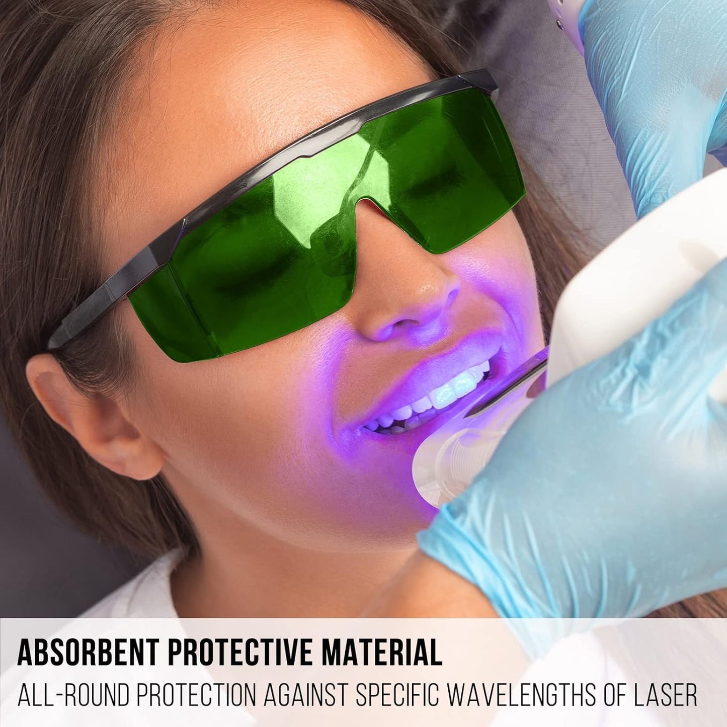 Laser Safety Glasses, IPL 200-2000nm Laser Glasses Eye Protection for Laser Hair Removal Treatment and Laser Engraving