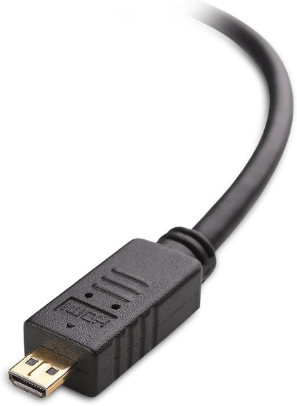 Cable Matters 2-Pack Micro HDMI to HDMI Adapter (HDMI to Micro HDMI Adapter) 6 Inches with 4K and HDR Support for Raspberry Pi 4 and More