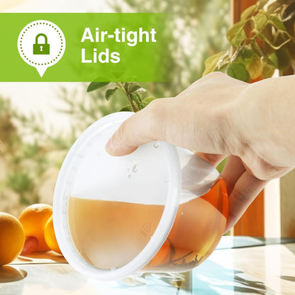 NEEBAKE 50 Set Deli-Containers-with-Lids: [16oz 32oz] Combo Plastic-Food-Storage-Containers-with-Lids, Microwaveable & Freezer Safe To-Go-Containers, Leak-proof Meal-Prep-Containers