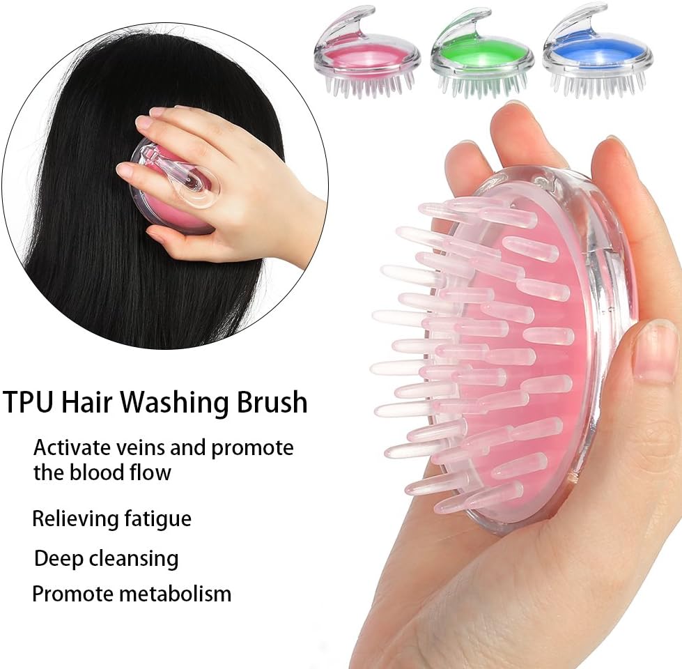 Scalp Massager, Hair Massager, Hair Care Shampoo Scalp Massager Shower Hair Brush Wash Massage Comb Beauty Tool()