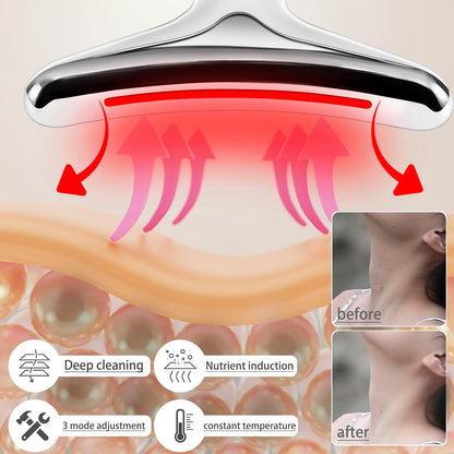 NTZ Facial Massager for Face and Neck, Face culpting Wand with 7 Color, Red-Light-Therapy-for-Face and Neck Tool for Skin Care