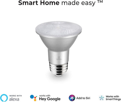 Globe Electric 34869 Wi-Fi Smart 6.5 Watt (50W Equivalent) Multicolor Changing RGB Tunable White LED Light Bulb, No Hub Required, Voice Activated, 2000K - 5000K, Energy Star, PAR20 Shape, E26 Base