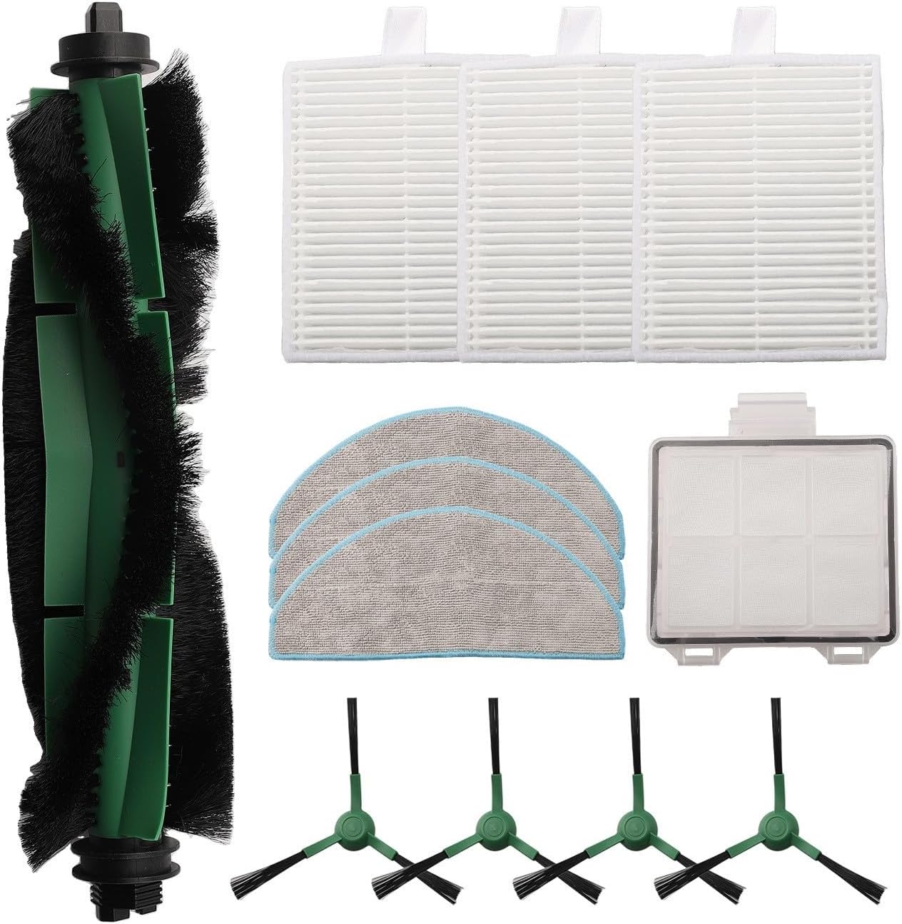 Cleaning For Essentials Kit spazzola principale con filtri e panni mocio insieme a spazzole laterali per Roomba modelli Y0140/Y0110/Y0112