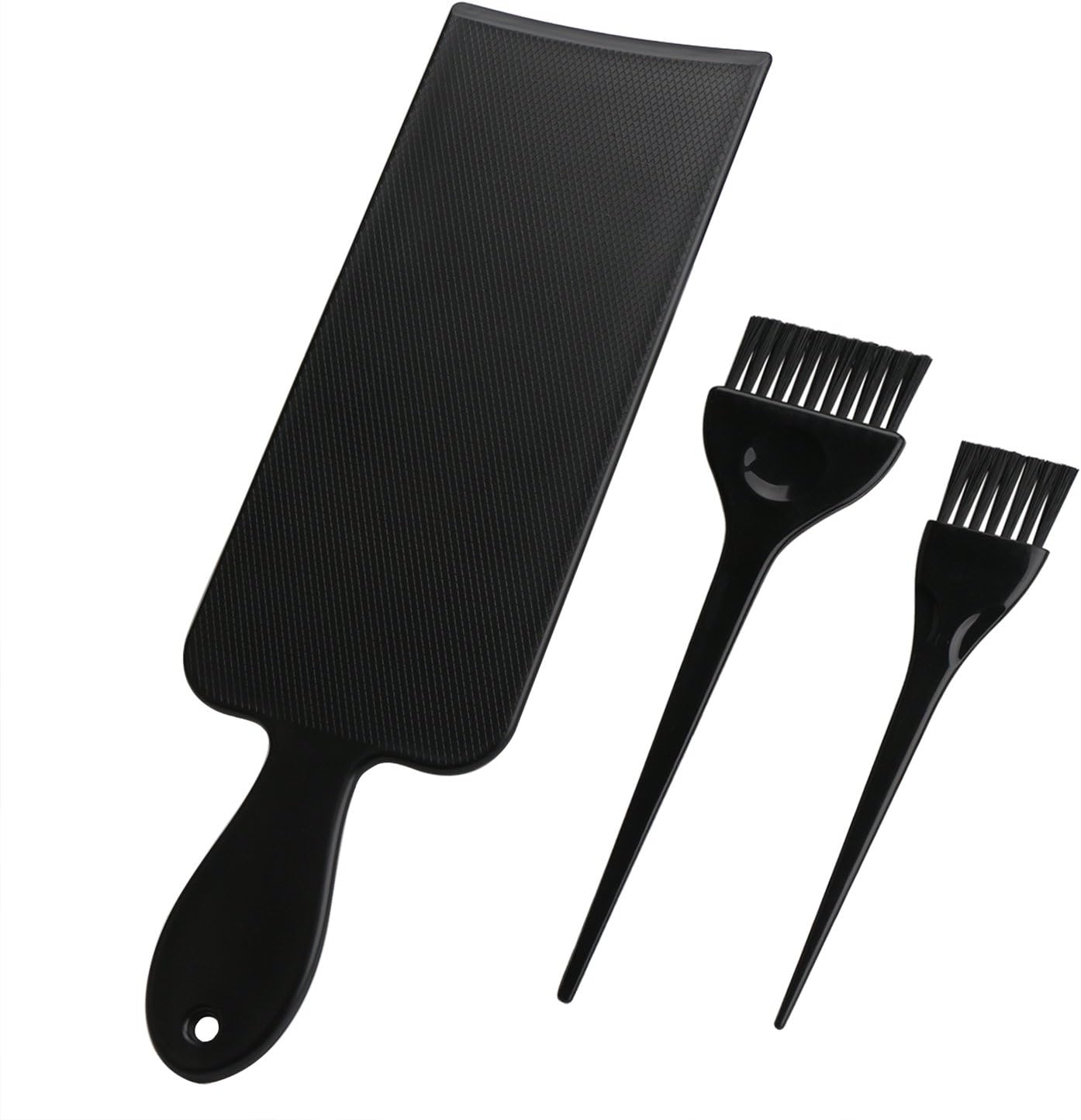 Segbeauty Black Highlight Board and Hair Tint Brush Set, Salon Hairdresser Highlighting Paddle & Hair Colouring Brush - Perfect for Hair Painting/Balayage Highlights