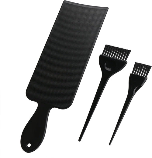 Segbeauty Black Highlight Board and Hair Tint Brush Set, Salon Hairdresser Highlighting Paddle & Hair Colouring Brush - Perfect for Hair Painting/Balayage Highlights
