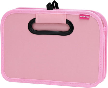 austoces Car Trunk Organizer and Storage Bin Small Essentials Collapsible Organization Accessories for SUV/Sedan Pink