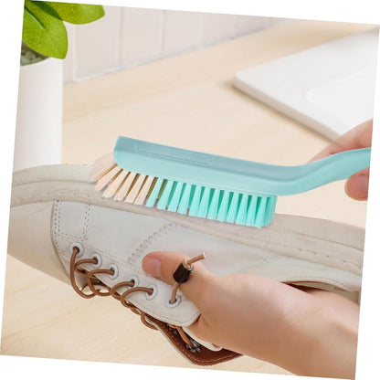 Baluue 1 Set Multipurpose Laundry Cleaning Brush Ergonomic Long Handle Shoe Scrub Brush Durable for Shoes Upholstery Carpets Essential Household Scrubbing Tool